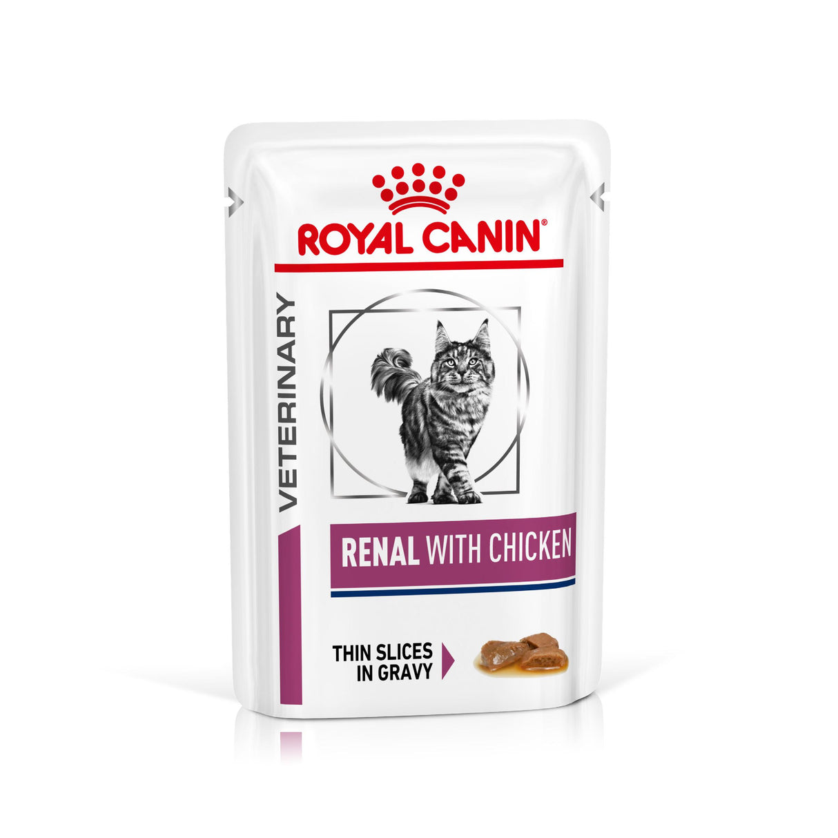 Royal Canin Renal With Chicken Adult Wet Cat Food Thin Slices In Gravy - 12 x 85g