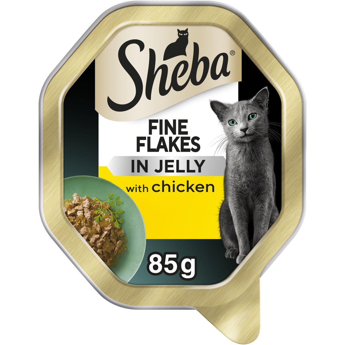 SHEBA Fine Flakes Cat Tray with Chicken in Jelly - 22 x 85g