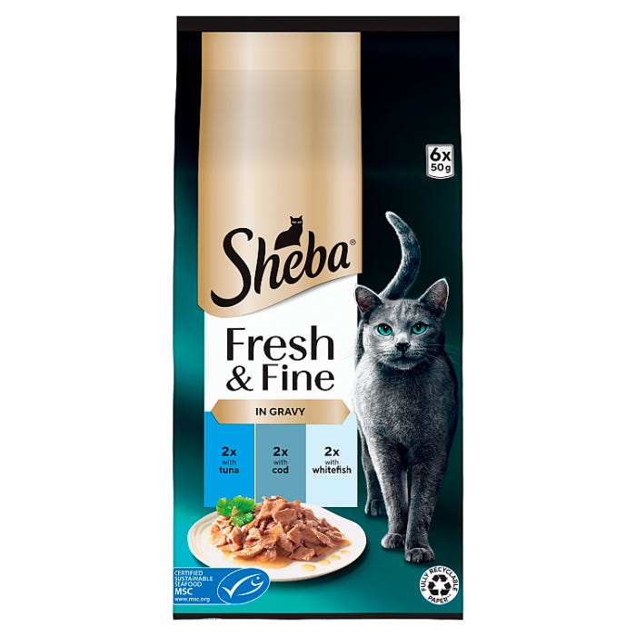 Sheba Wet Cat Food Pouches – Jelly & Gravy Selection