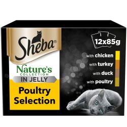 Sheba Natures Collection Poultry Selection in Jelly Cat Food Pouches - 12 x 85g