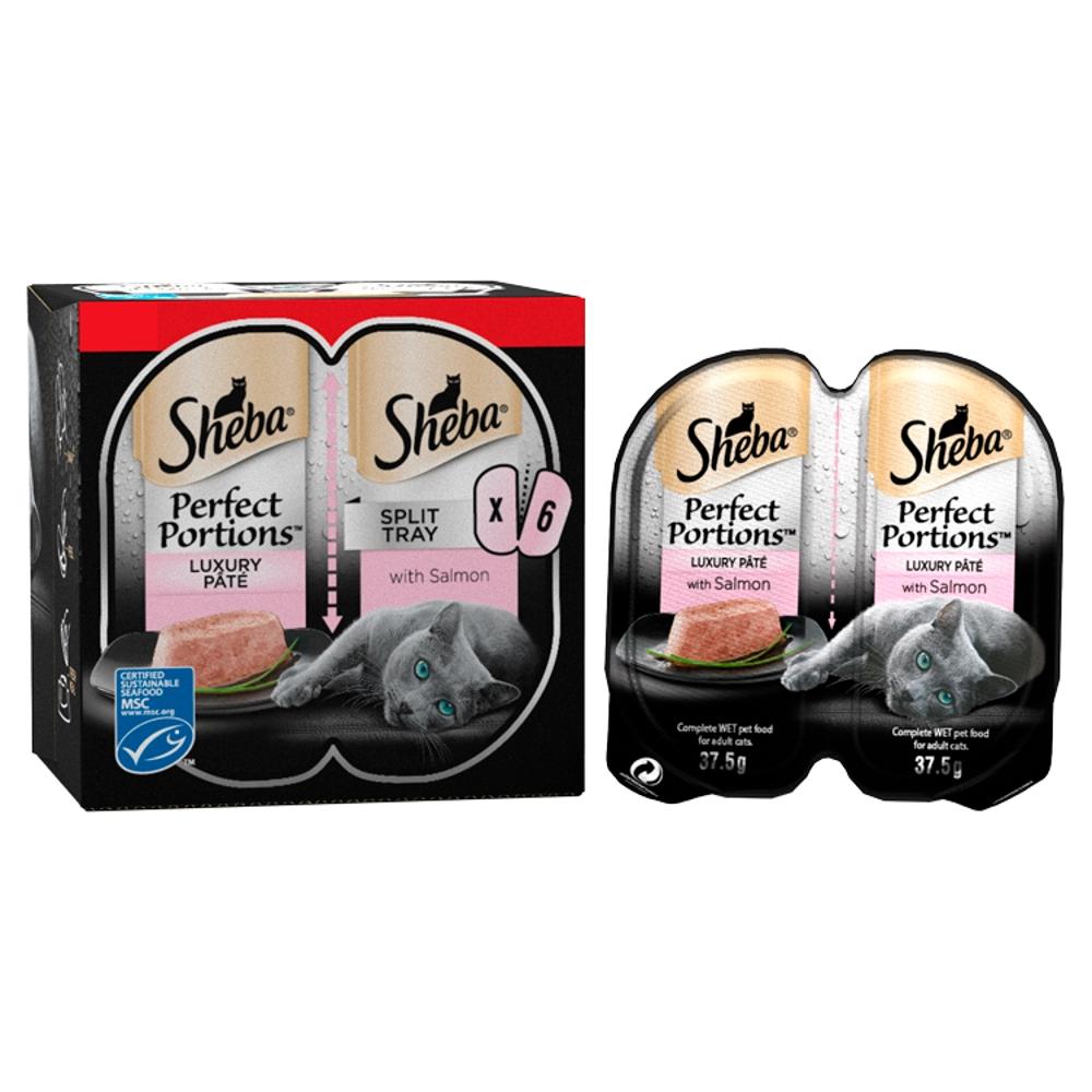 Sheba Perfect Portions Salmon in Pate Wet Cat Food Trays - 6 x 37.5g