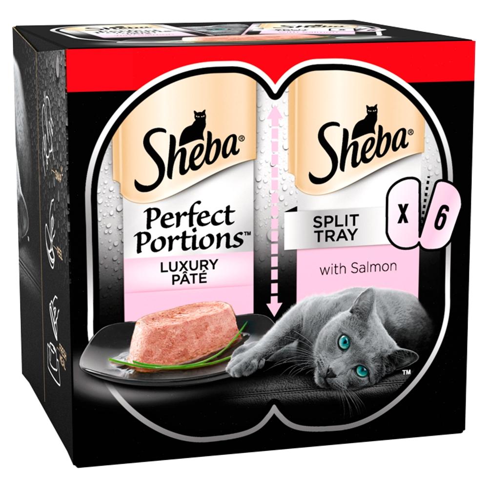 Sheba Perfect Portions Salmon in Pate Wet Cat Food Trays - 6 x 37.5g
