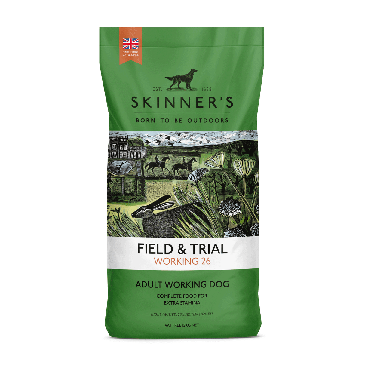 Skinners Field & Trial Working 26 Dry Dog Food - 15kg