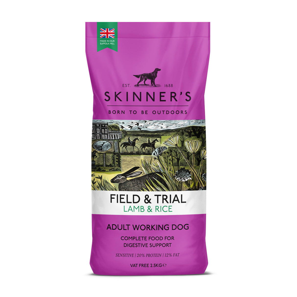 Skinners Field & Trial Lamb & Rice Adult Dry Dog Food - 2.5kg