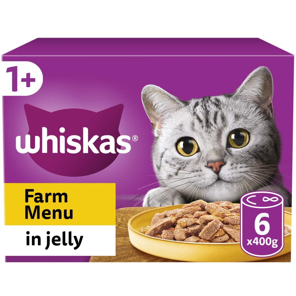 WHISKAS Wet Cat Food Tins – Jelly Selection