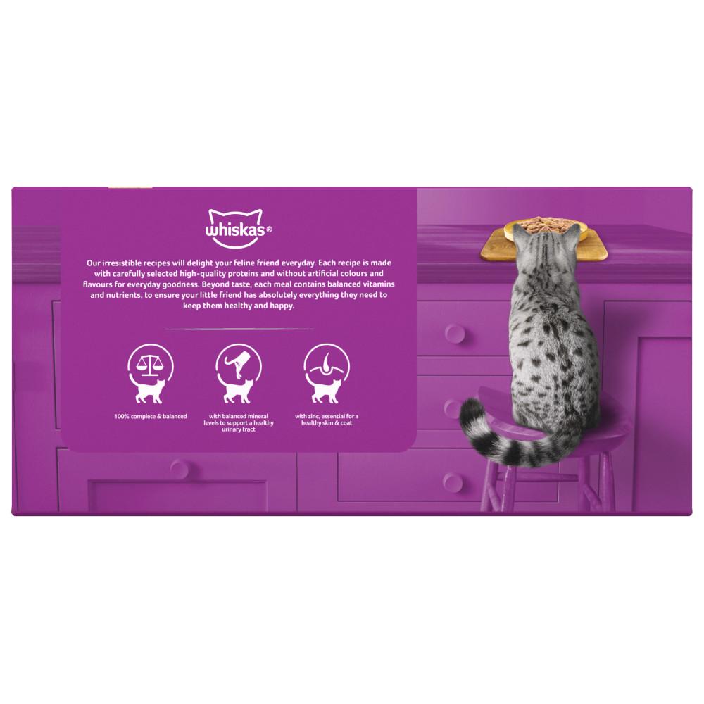 WHISKAS Farm Menu Adult Wet Cat Food in Jelly Tins - 6x400g