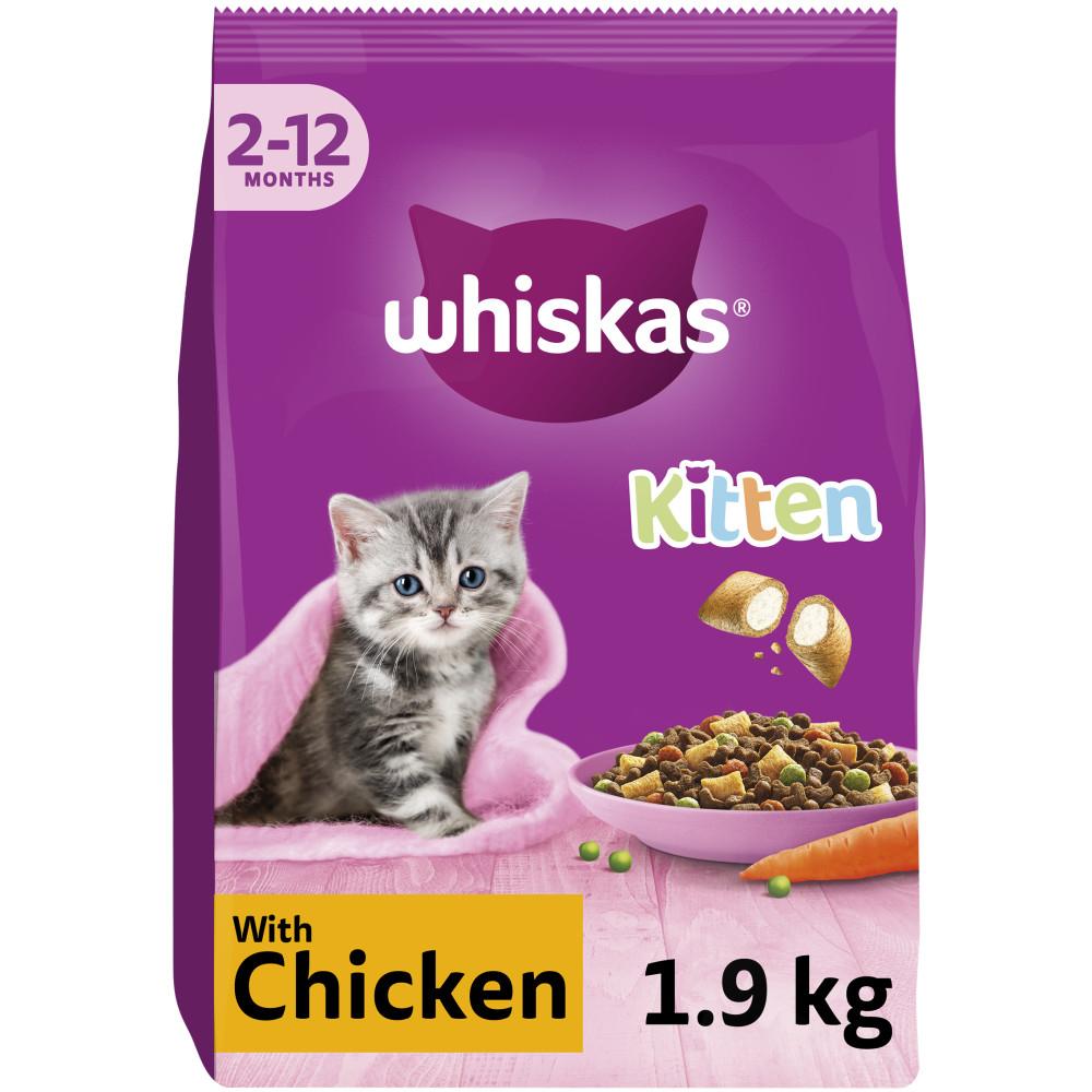 WHISKAS 2-12mths Kitten Complete Dry with Chicken - 1.9kg