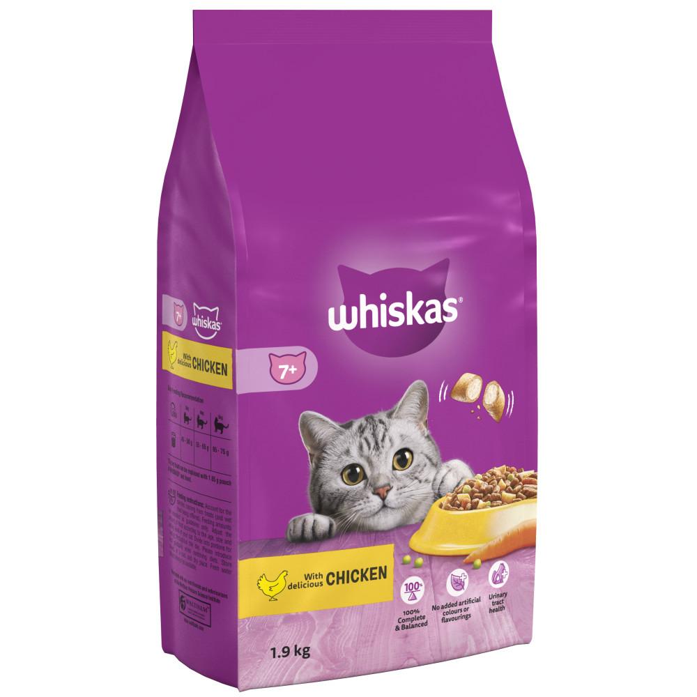 Whiskas 7+ Complete Chicken Dry Cat Food - 1.9kg