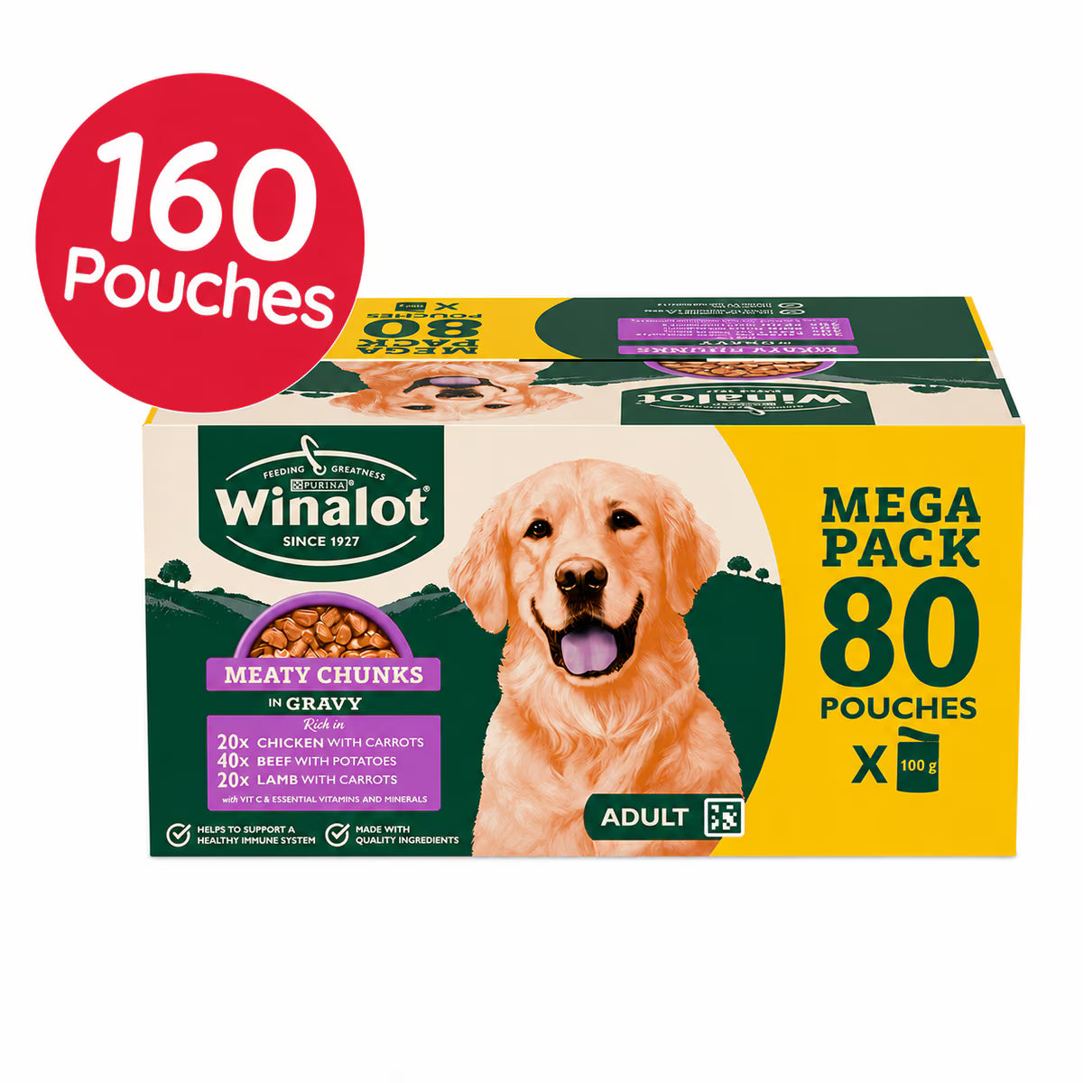 Winalot Mixed Wet Dog Food Pouches Bundle – Gravy & Jelly Variety Packs