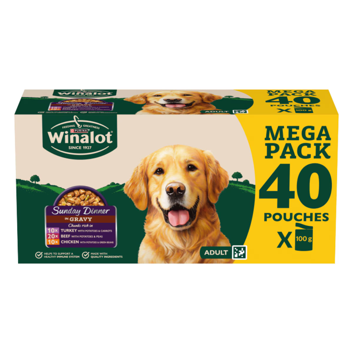 Winalot Sunday Dinner Mixed in Gravy Wet Dog Food - 40 x 100g