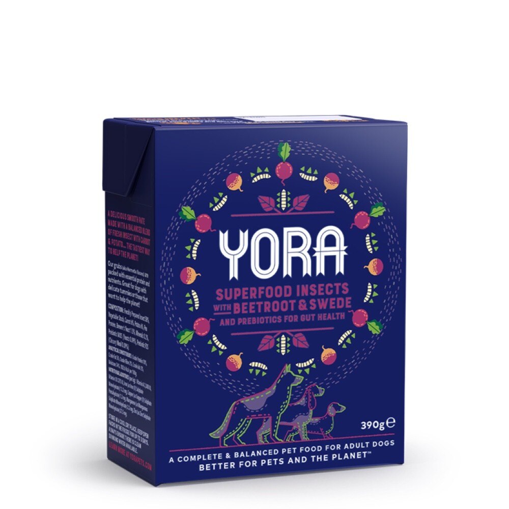 YORA Insect Protein Adult Dog Pate with Beetroot & Swede - 18 x 390g