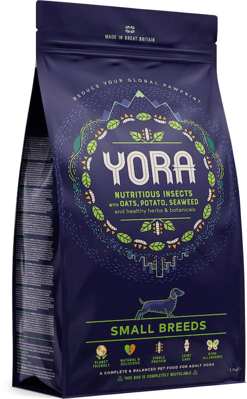 YORA Insect Protein Adult Small Breed Dog Food - 1.5kg