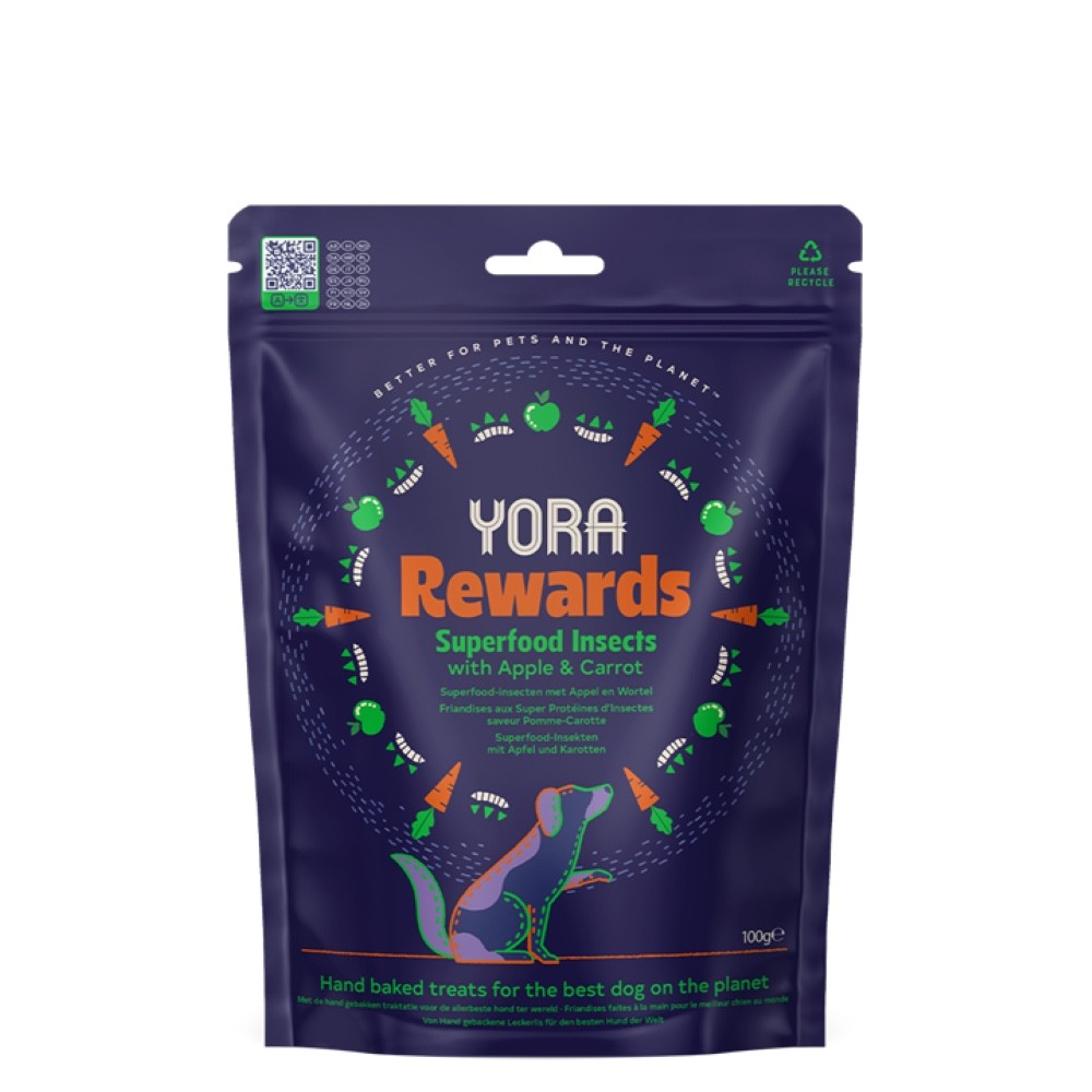 YORA Insect Protein Rewards Carrot & Apple Dog Treats - 100g