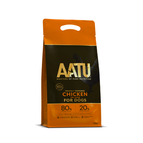 AATU 80/20 Grain Free Chicken Dry Dog Food - 1.5kg