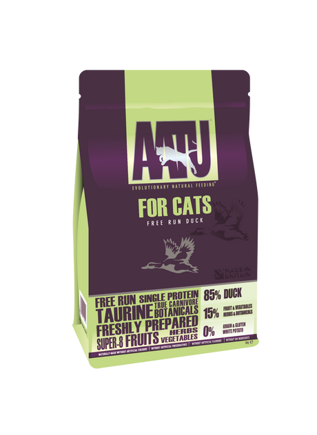 AATU 85/15 Grain Free Duck Dry Cat Food - 3kg