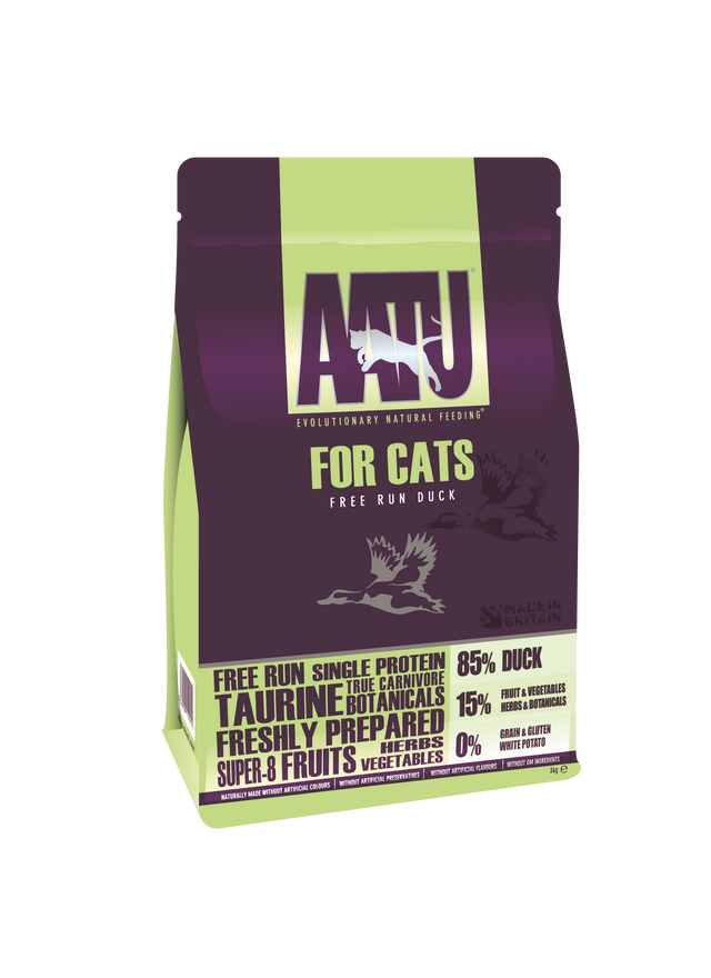 AATU 85/15 Grain Free Duck Dry Cat Food - 3kg