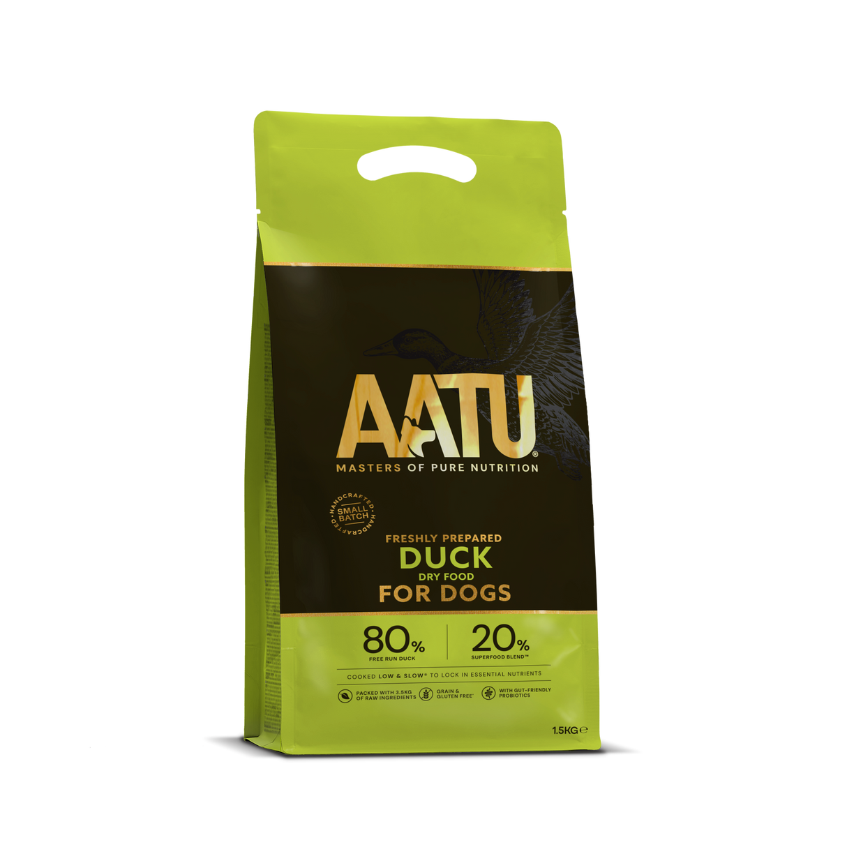 AATU 80/20 Grain Free Duck Dry Dog Food - 1.5kg