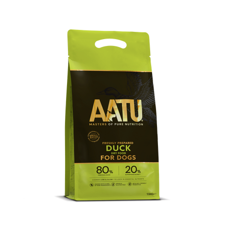 AATU 80/20 Grain Free Duck Dry Dog Food - 1.5kg