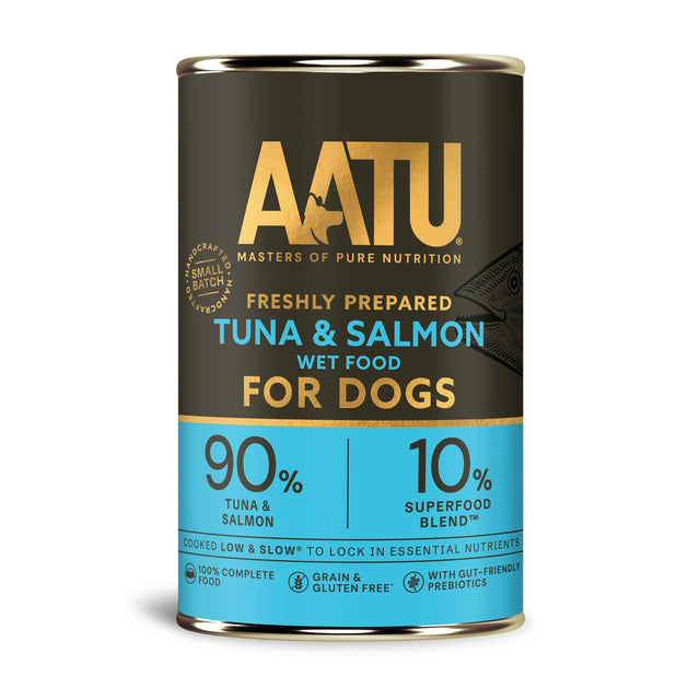 AATU Tuna & Salmon Wet Dog Food - 6x400g