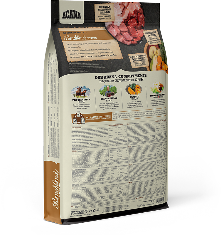 Acana Ranchlands Grain Free Adult Dry Dog Food - 6kg