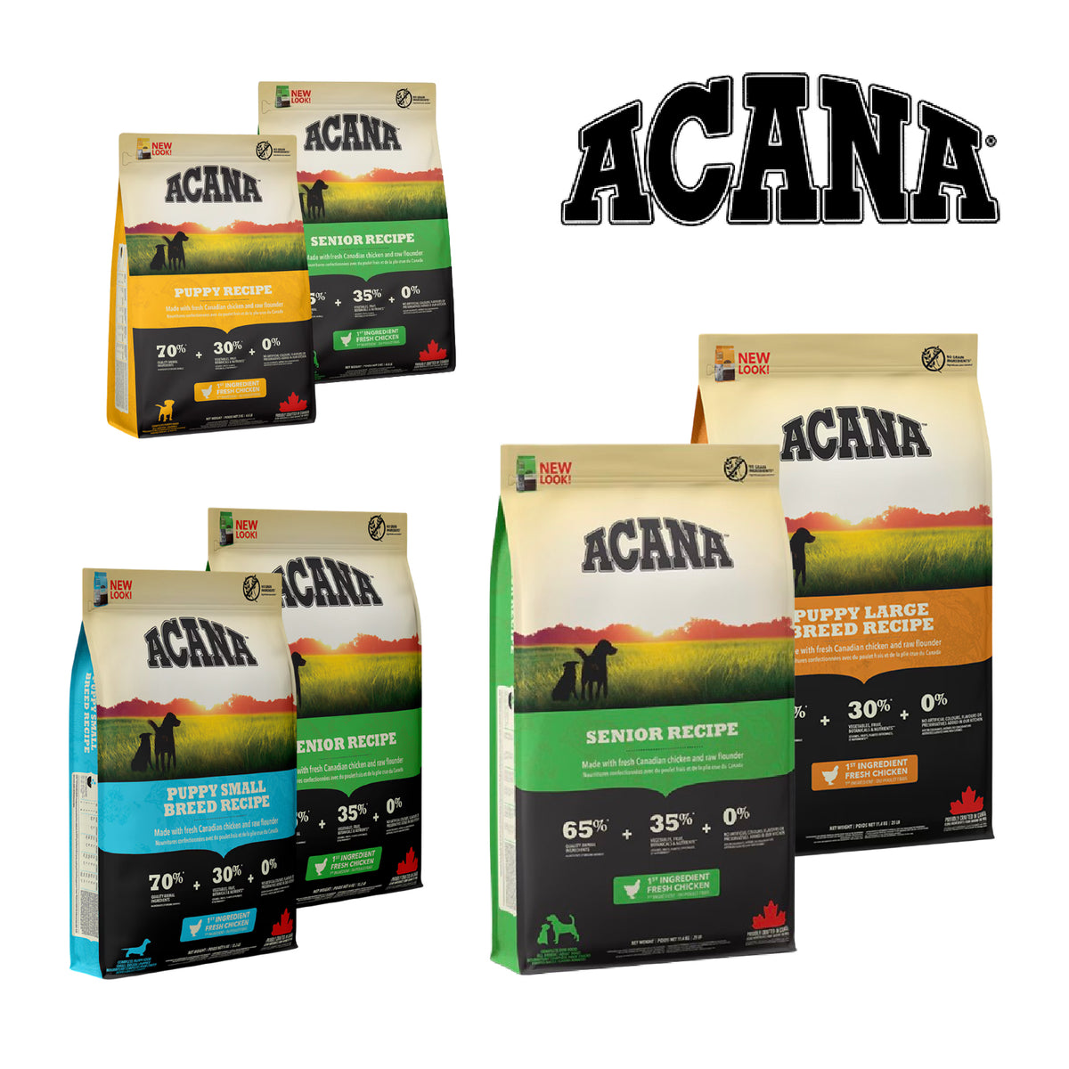Acana Grain Free Puppy & Senior Dry Dog Food – Natural Recipes