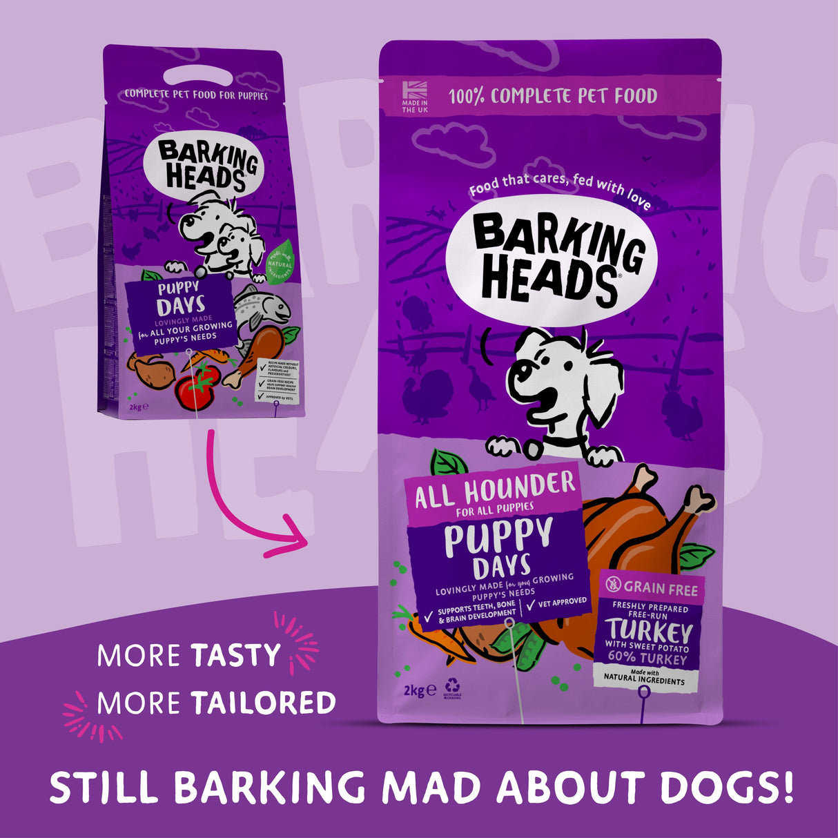Barking Heads All Hounder Puppy Days Turkey Dry Dog Food- 6kg