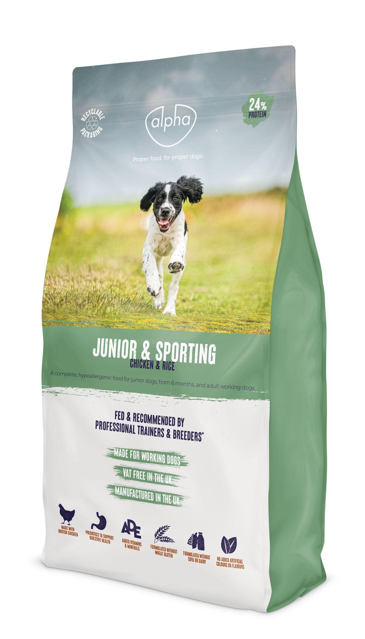 Alpha Sporting Junior Dry Dog Food - 15kg
