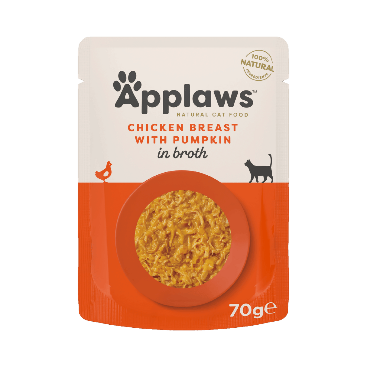 Applaws Chicken Breast with Pumpkin in Broth Adult Wet Cat Pouches - 12x70g