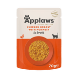 Applaws Chicken Breast with Pumpkin in Broth Adult Wet Cat Pouches - 12x70g