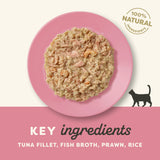 Applaws Tuna Fillet with Prawn in Broth Adult Wet Cat Food Pouches - 12x70g