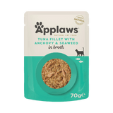 ApplawsTuna Fillet with Anchovy in Broth Adult Wet Cat Food Pouches - 12x70g