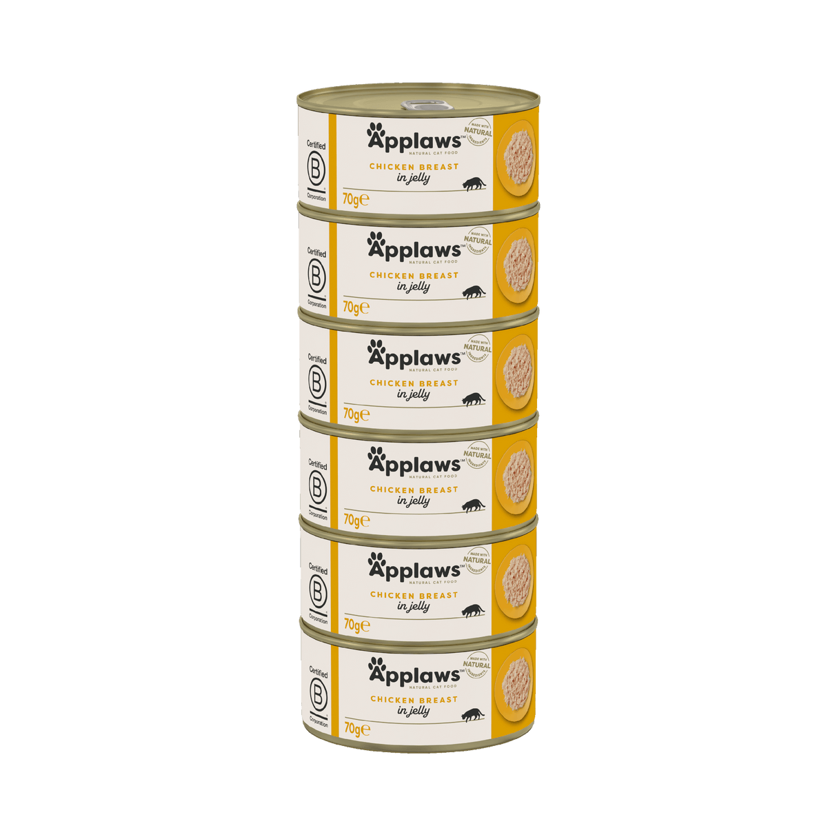 Applaws Chicken Breast in Jelly Adult Wet Cat Food Tins - 24x70g