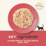 Applaws Chicken Breast with Duck in Broth Adult Wet Cat Food Tins - 24x156g