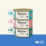 Applaws Fish Selection in Broth Adult Wet Cat Food Tins - 12x156g