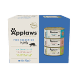 Applaws Fish Selection in Jelly Adult Wet Cat Food Tins - 12x70g