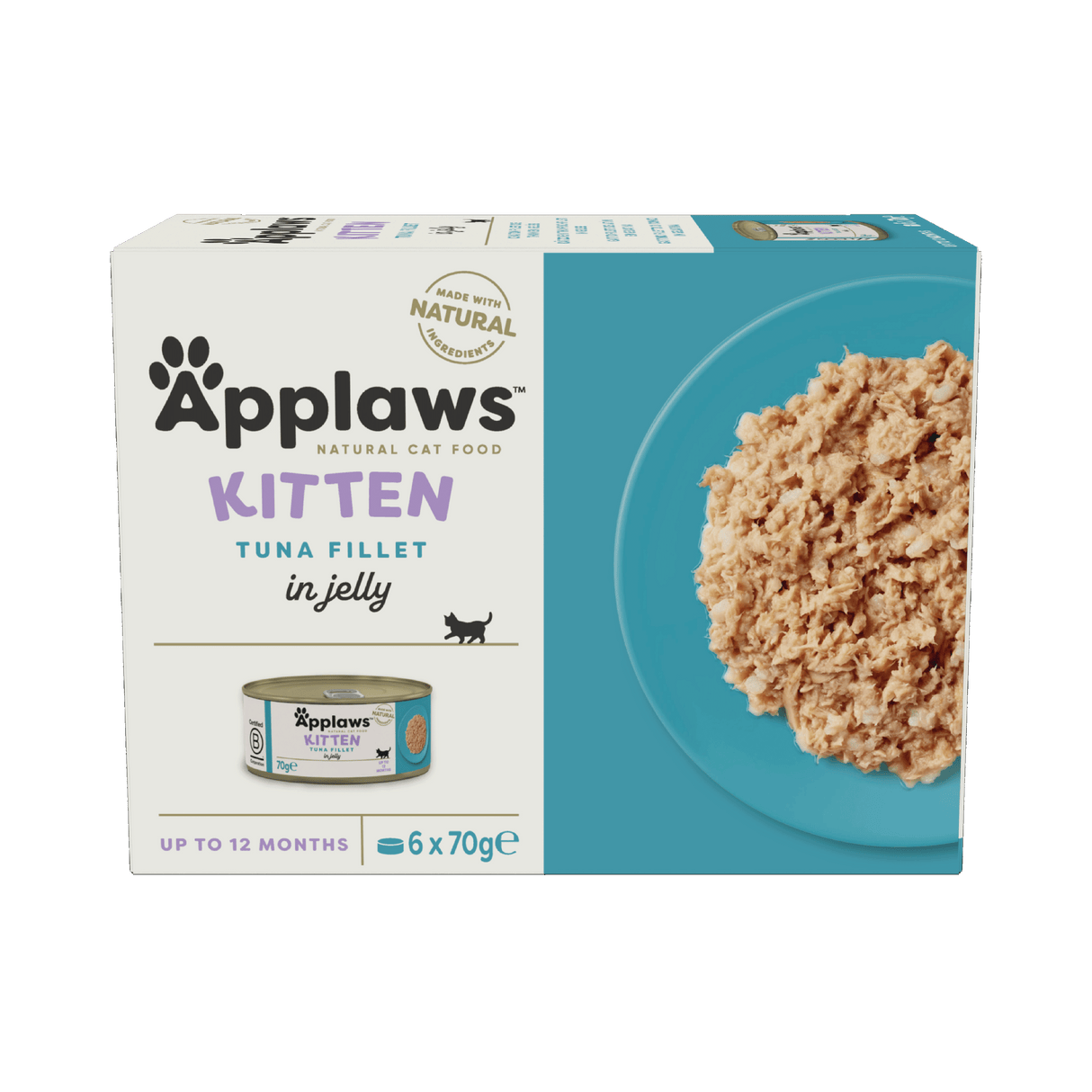 Applaws Tuna Fillet in Jelly Kitten Wet Cat Food Tins - 6x70g