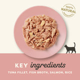 Applaws Tuna Fillet with Salmon in Broth Adult Wet Cat Food Tins - 24x70g
