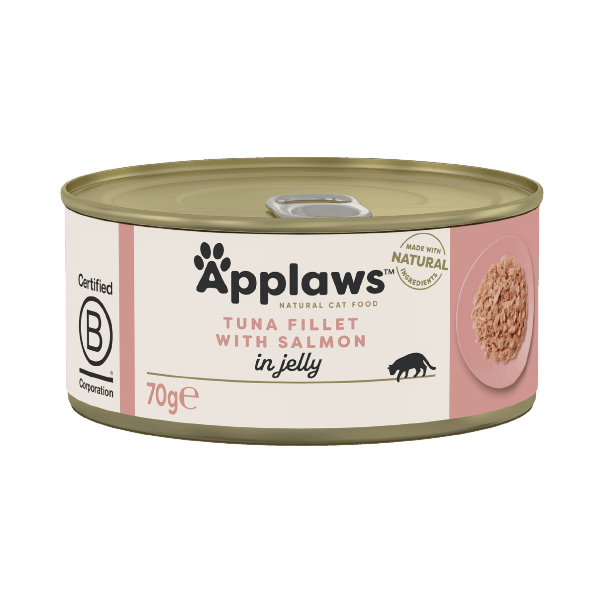 Applaws Tuna Fillet with Salmon in Jelly Adult Wet Cat Food Tins- 24x70g