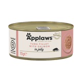 Applaws Tuna Fillet with Salmon in Jelly Adult Wet Cat Food Tins- 24x70g