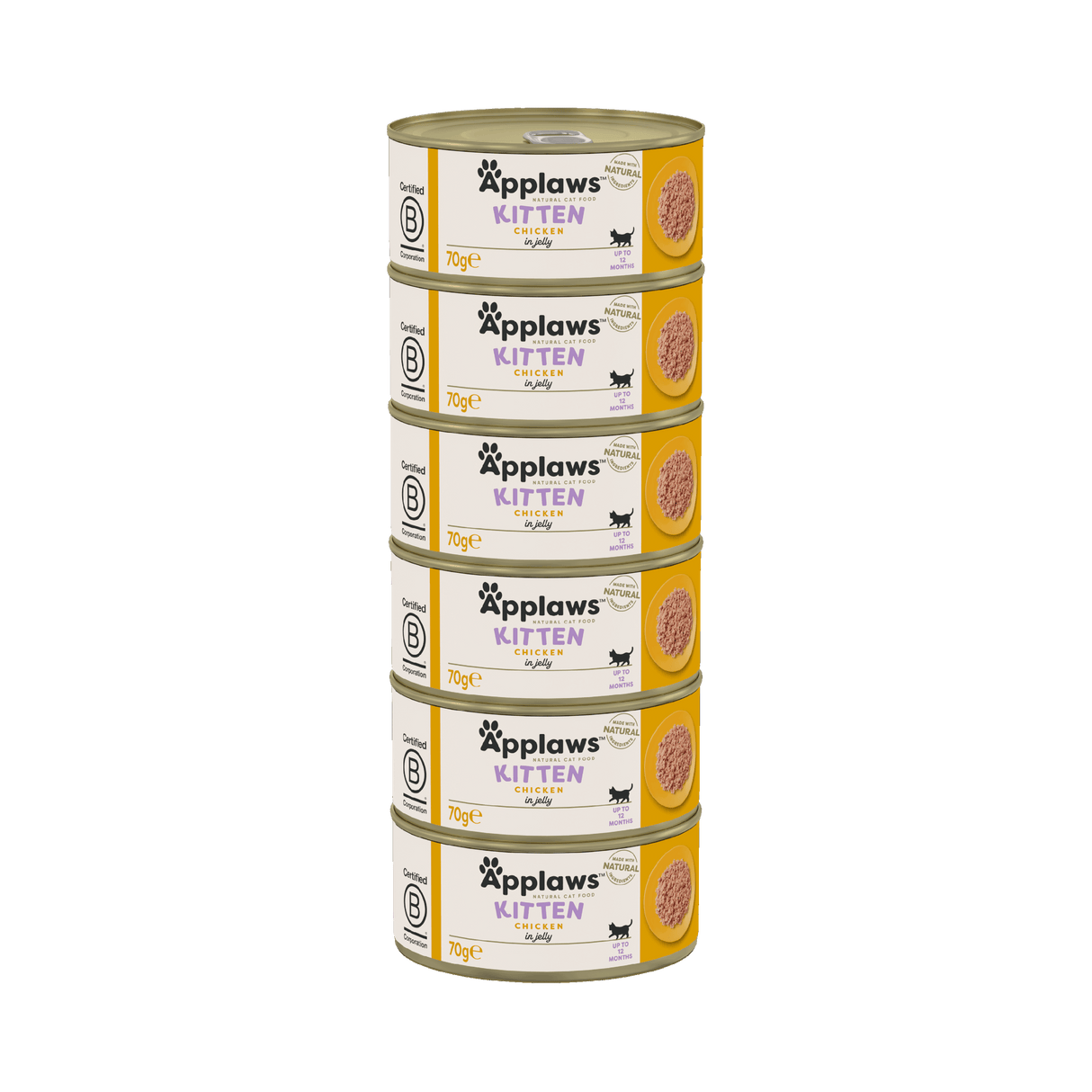 Applaws Chicken in Jelly Kitten Wet Cat Food Tins - 24 x 70g