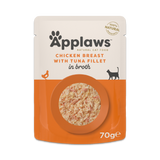 Applaws Chicken Breast with Tuna Fillet in Broth Adult Wet Cat Food Pouches 12 x - 70g
