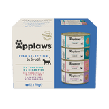 Applaws Fish Selection in Broth Adult Wet Cat Food Tins - 12 x 70g