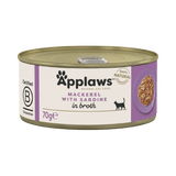 Applaws Mackerel with Sardine in Broth Adult Wet Cat Food Tins - 24 x 70g