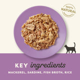 Applaws Mackerel with Sardine in Broth Adult Wet Cat Food Tins - 24 x 70g