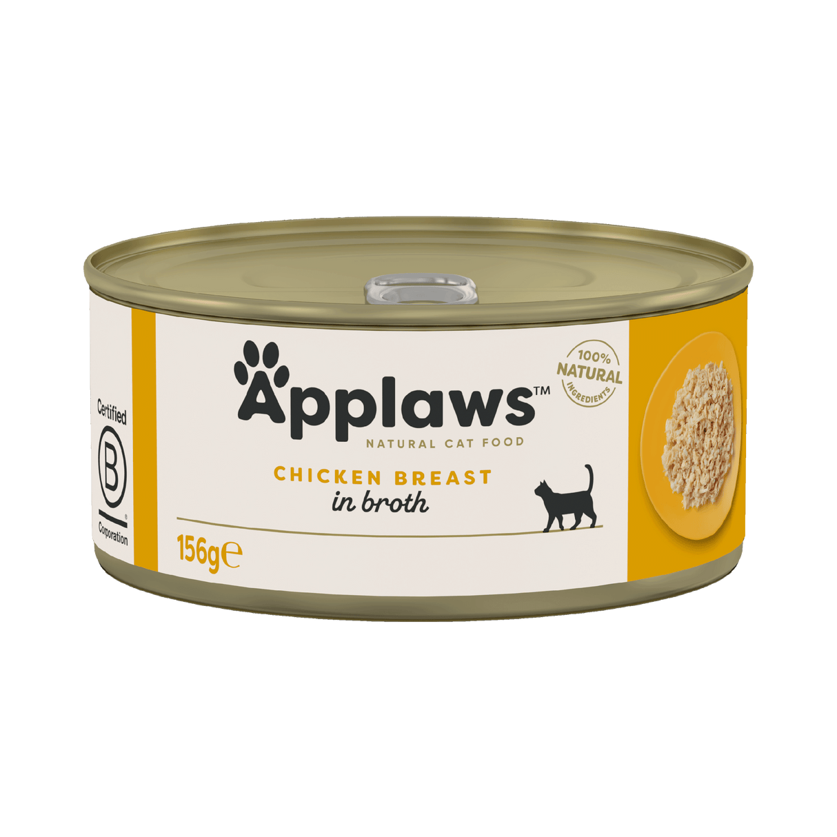 Applaws Chicken Breast in Broth Adult Wet Cat Food Tins - 24 x 156g
