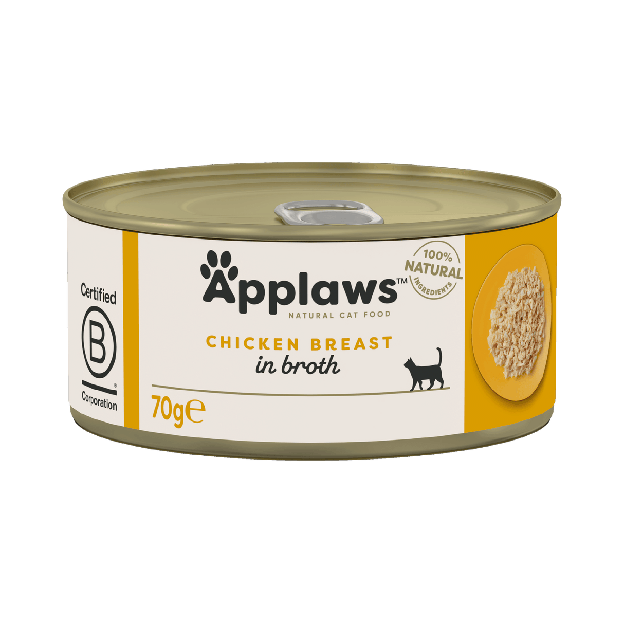 Applaws Chicken Breast in Broth Adult Wet Cat Food Tins - 24 x 70g