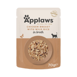 Applaws Chicken Breast with Wild Rice Adult Wet Cat Food Pouches - 12 x 70g