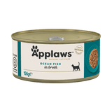 Applaws Ocean Fish in Broth Adult Wet Cat Food Tins - 24 x 156g