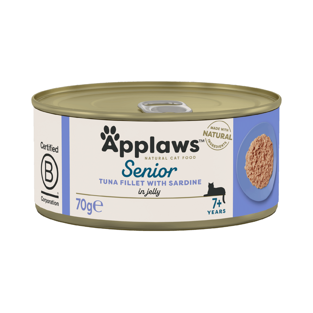 Applaws Tuna with Sardine in Jelly Senior Wet Cat Food Tins - 24 x 70g