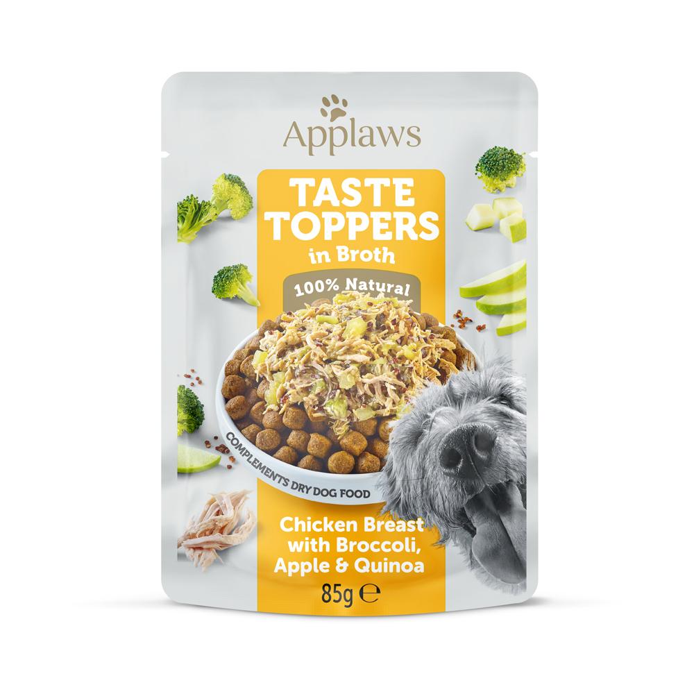 Applaws Taste Toppers Chicken with Broccoli in Broth Adult Wet Dog Food Tins - 12x85g